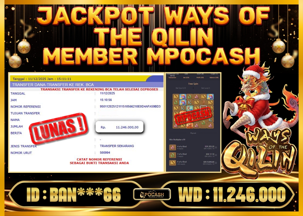 MPOCASH JACKPOT WAYS OF THE QILIN